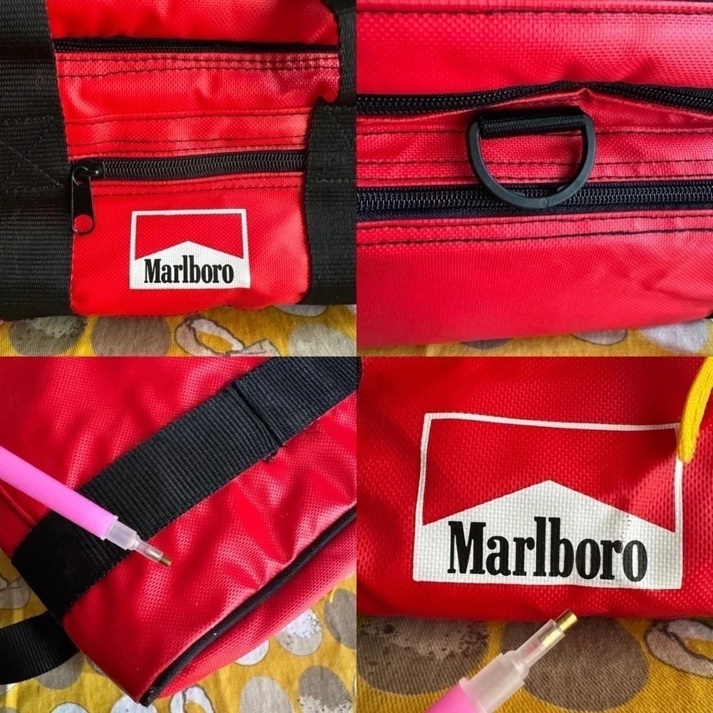 Vintage 90s red Marlboro Cigarettes insulated lunchbox